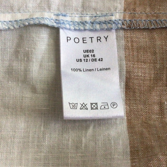 Poetry maxi dress linen light blue sleeves - Picture 9 of 9